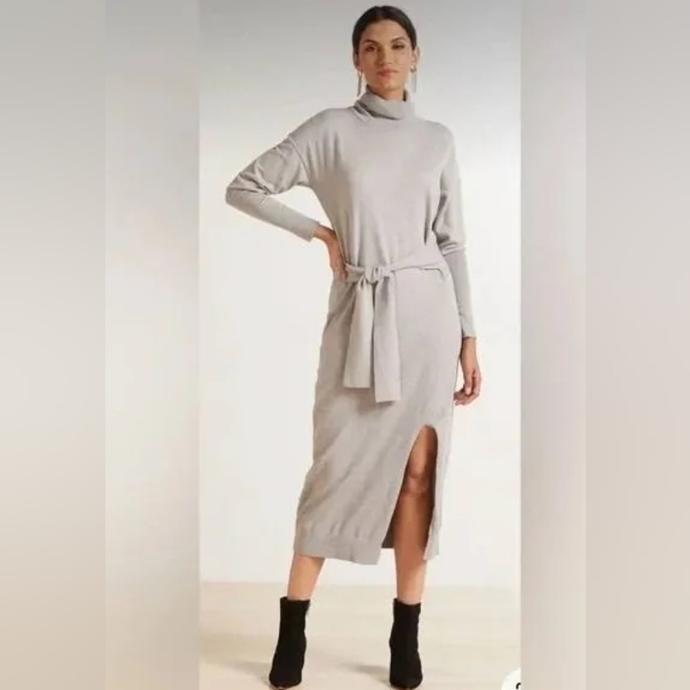 NWT Evereve Adelyn Sweater Dress // XS, Grey